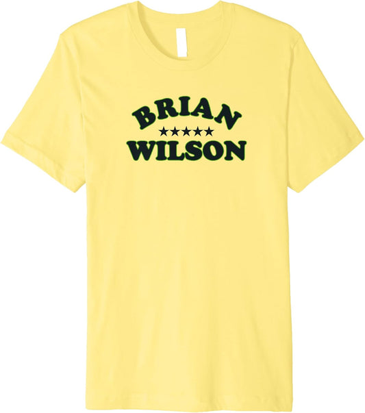 Brian Wilson Star Logo Yellow Premium T Shirt