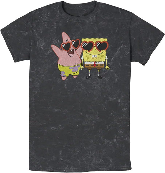 Nickelodeon Spongebob Squarepants Patrick Heart Glasses Portrait Mens Wash