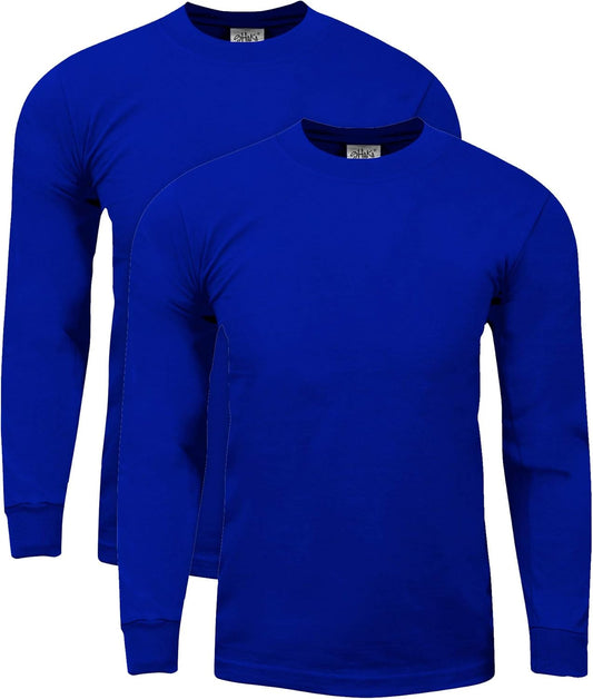 Shaka Wear Mens Cotton T Shirt U2013 Max Heavyweight 7 Ounce Long Sleeve Crew Neck Plain Tee Top Tshirts Regular Big Tall Size