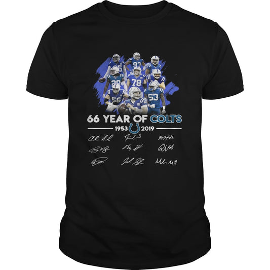 66 years of Colts 19532019 signature shirt