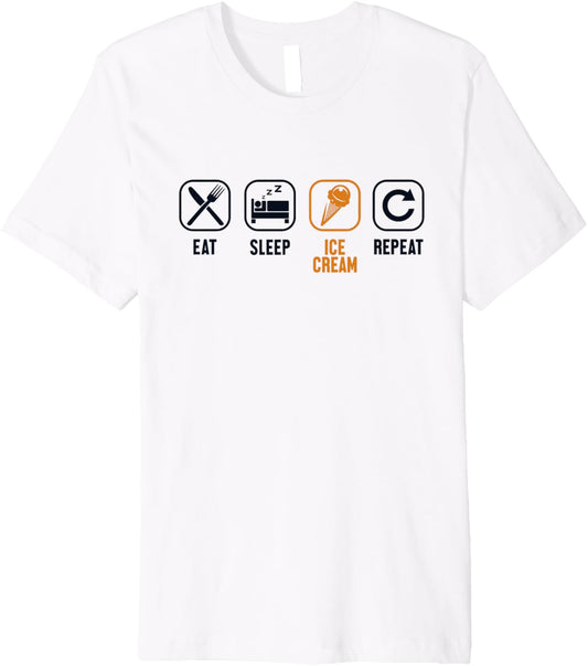 Eat Sleep Ice Cream Repeat Maker Gelato Lover Ice Cream Premium