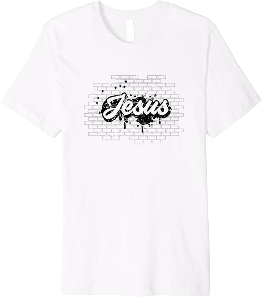 Jesus Christ Brick Wall Art Religious Vintage Christian Premium