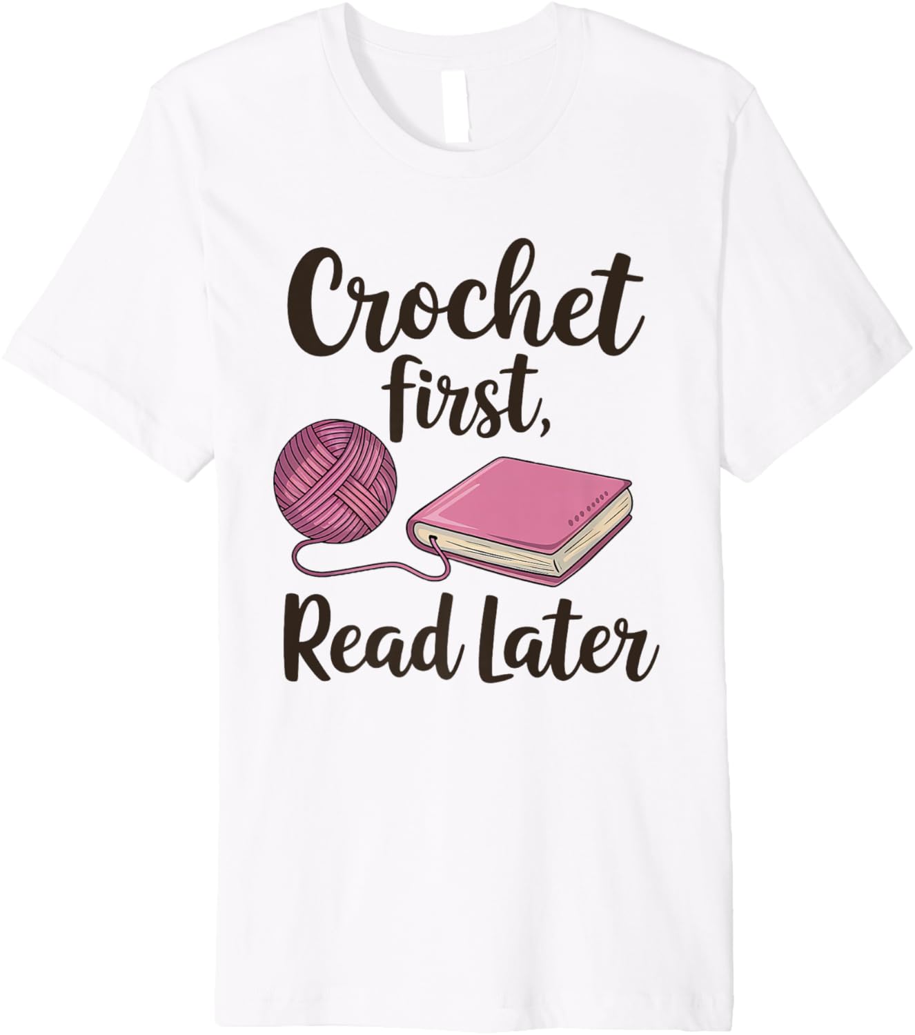 Crochet First Read Later Bookworm Yarn Crafter Premium