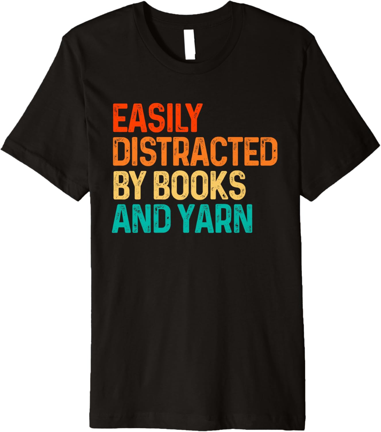 Easily Distracted By Books And Yarn Knitting Premium