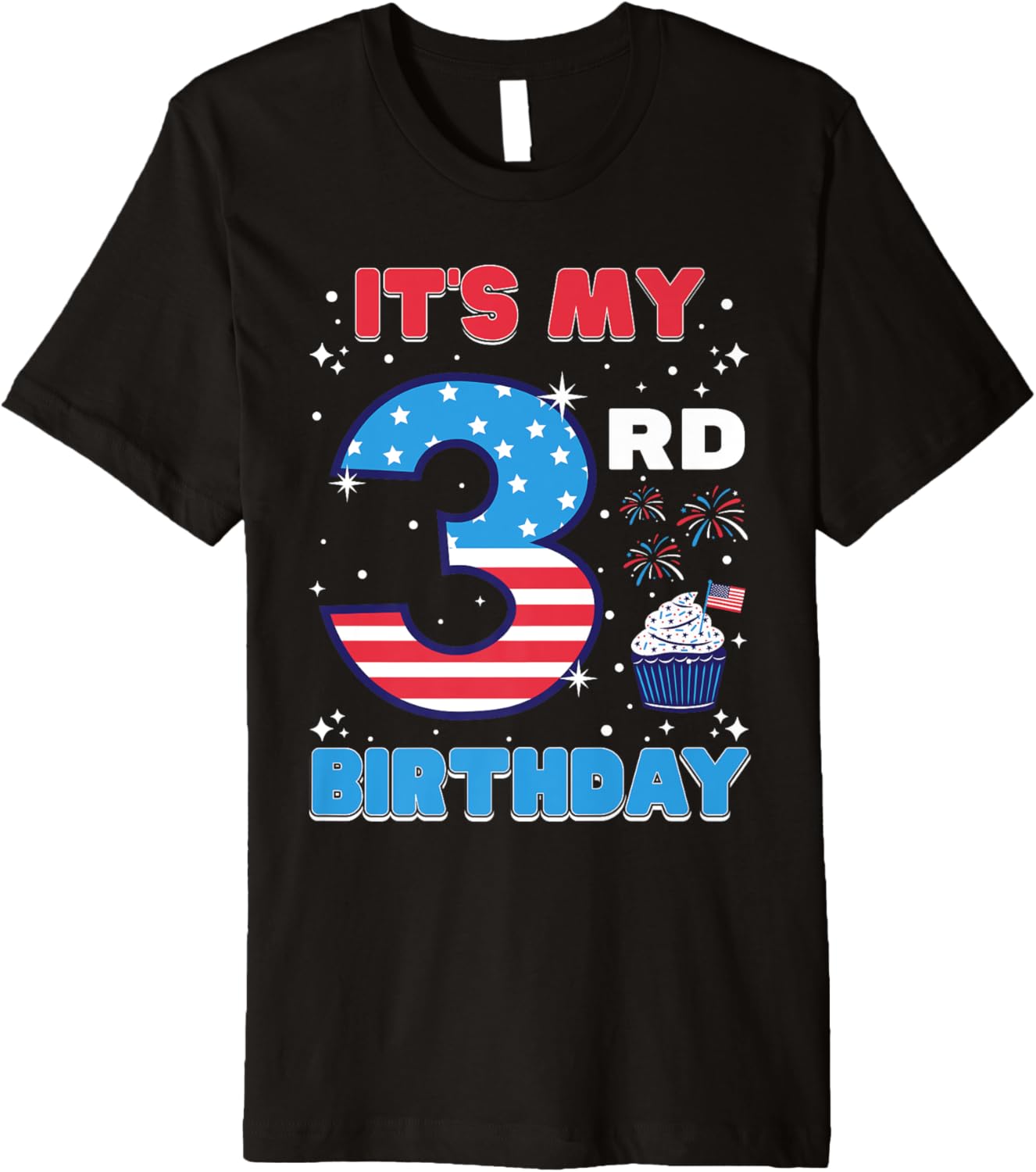 Its My 3Rd Birthday Usa 4Th Of July 3 Years Old Girls Boys Premium