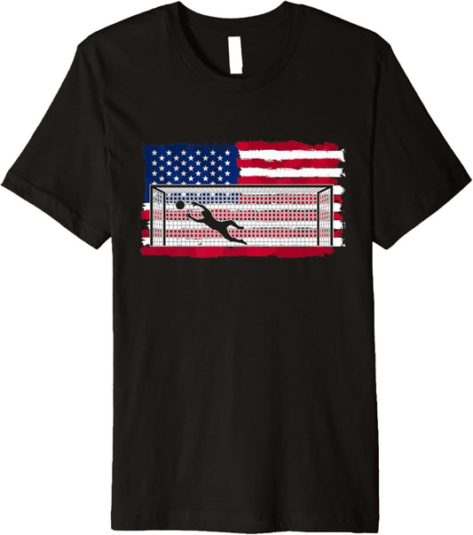 Patriotic Soccer 4Th Of July Usa American Flag Boys Premium