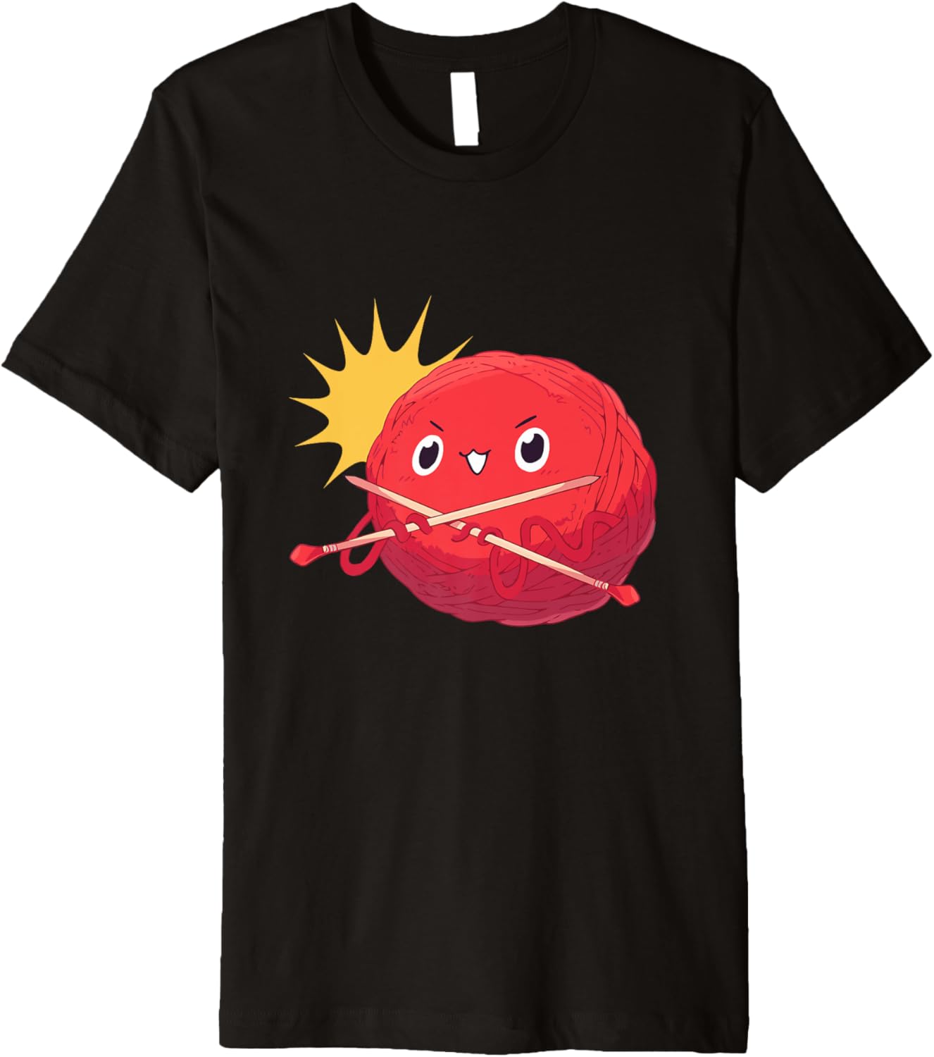 Knitting red yarn ball Premium