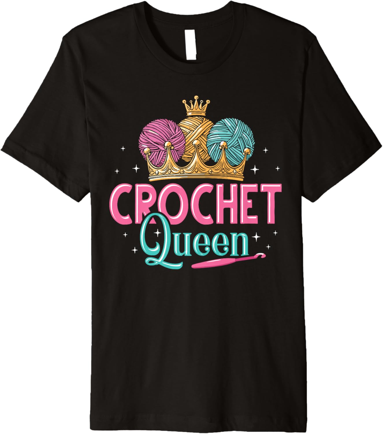 Crochet queen crocheting crochet yarn women girls Premium