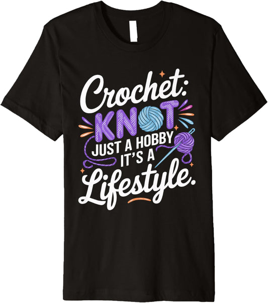 Funny Crochet Lover Knitting Yarn Crocheter Design Premium