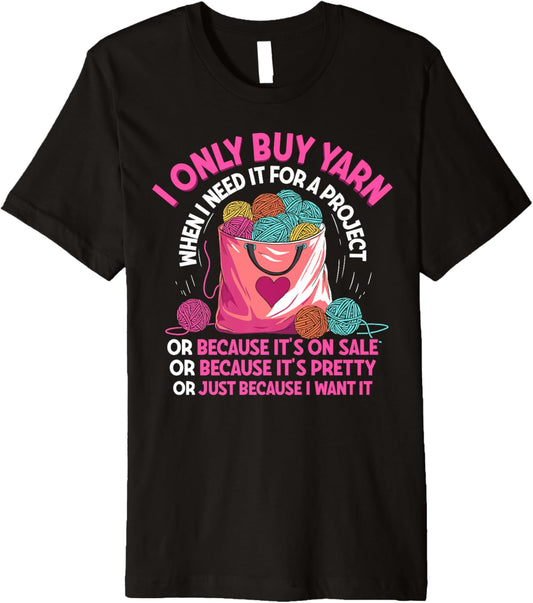 Funny crochet saying yarn crocheting for women Premium