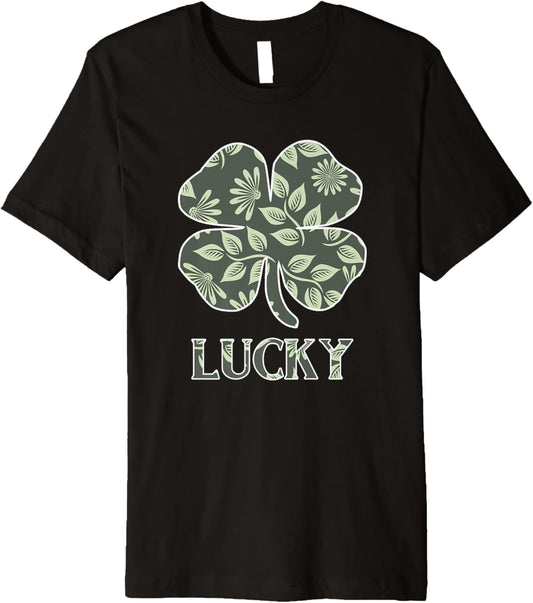 St Patrick's Day Shamrock Designs Lucky Floral Wall Art Premium