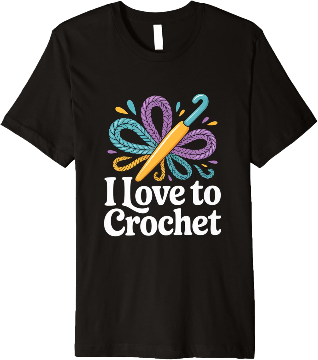 I Love To Crochet Yarn Hook Design Premium