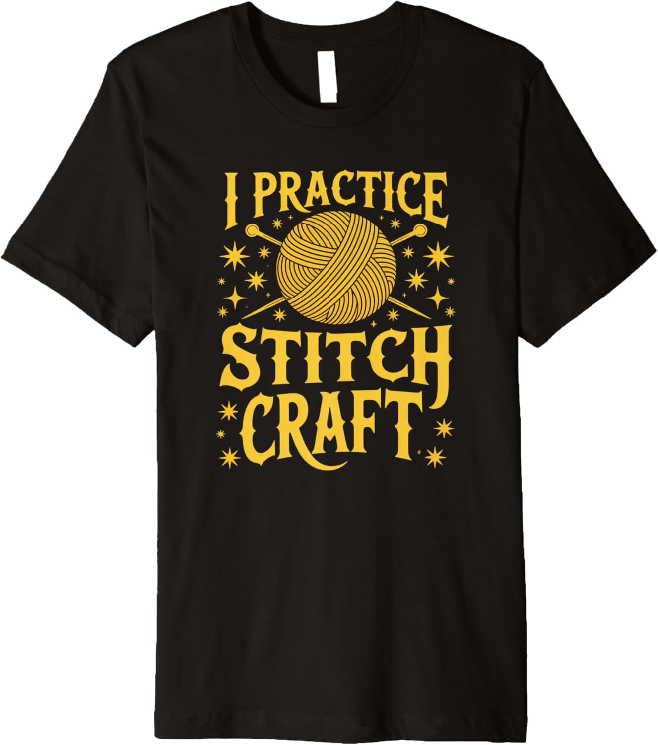 I Practice Stitch Craft Funny Knitting Yarn Graphic Premium