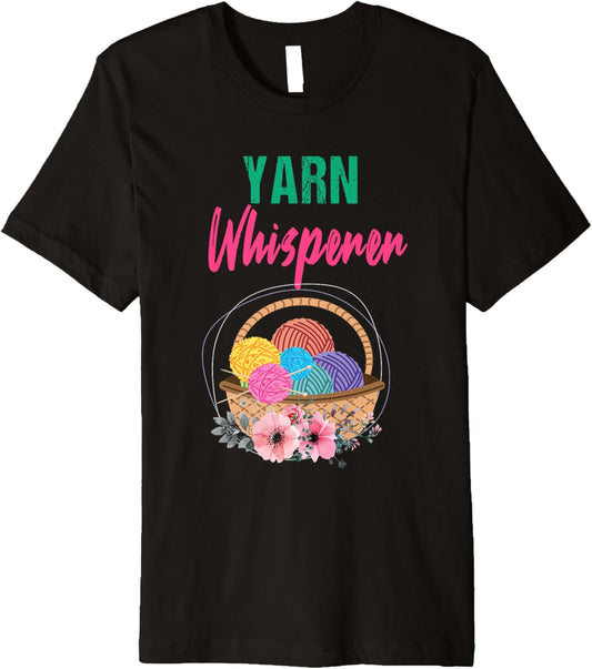 Funny Girl Knitter Yarn Whisperer For yarn Lover mom Grandma Premium