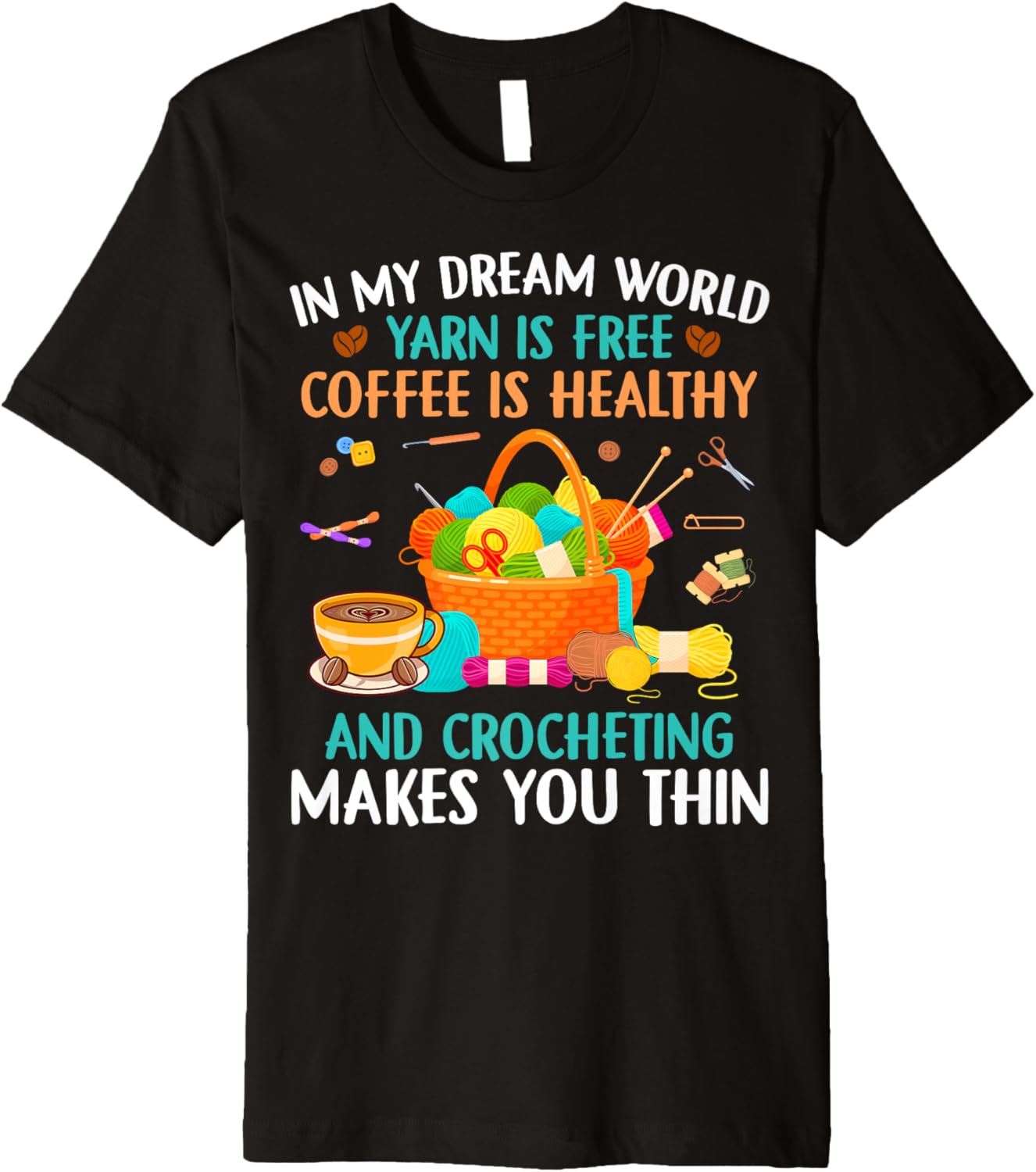 Funny Crochet Yarn Coffee Collecting knit Yarn Ball knitting Premium