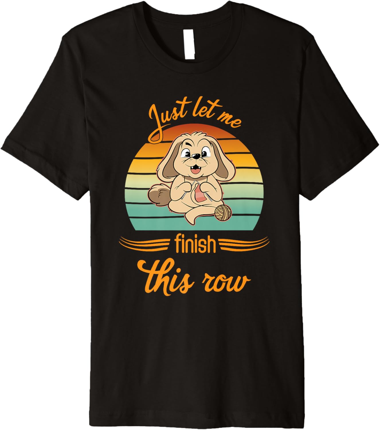 Just let me finish this row of knitting dog wool yarn Premium