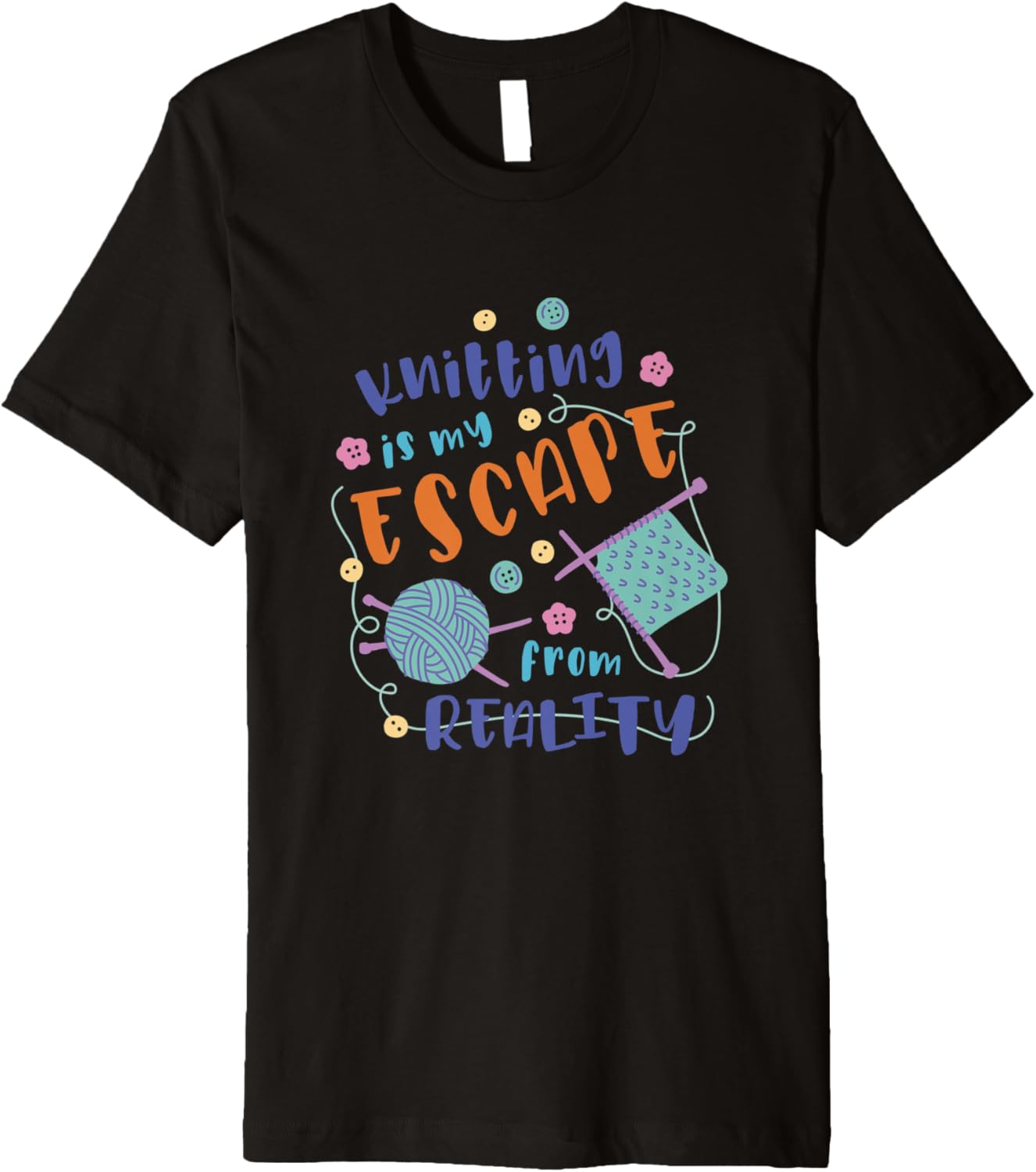 Yarn and Needle Novelty Counting Tshirts and More Premium