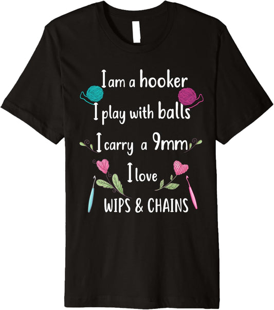 Funny Crochet Knitting | I\u2019m a hooker, funny crochet Premium
