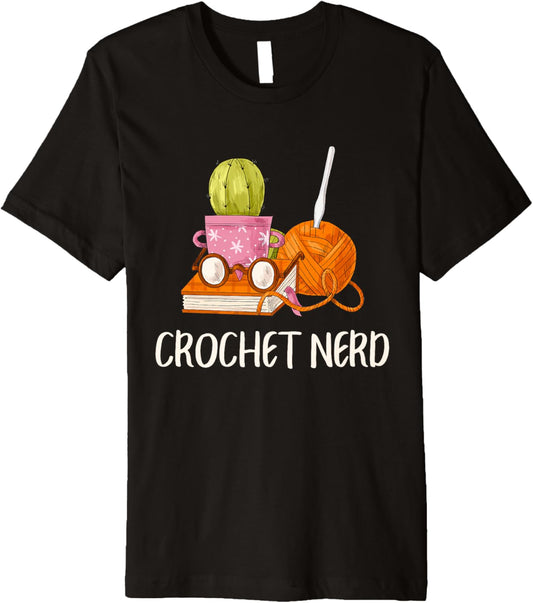 Crochet Nerd Funny Grandma Mom Crocheting Yarn Lover Premium