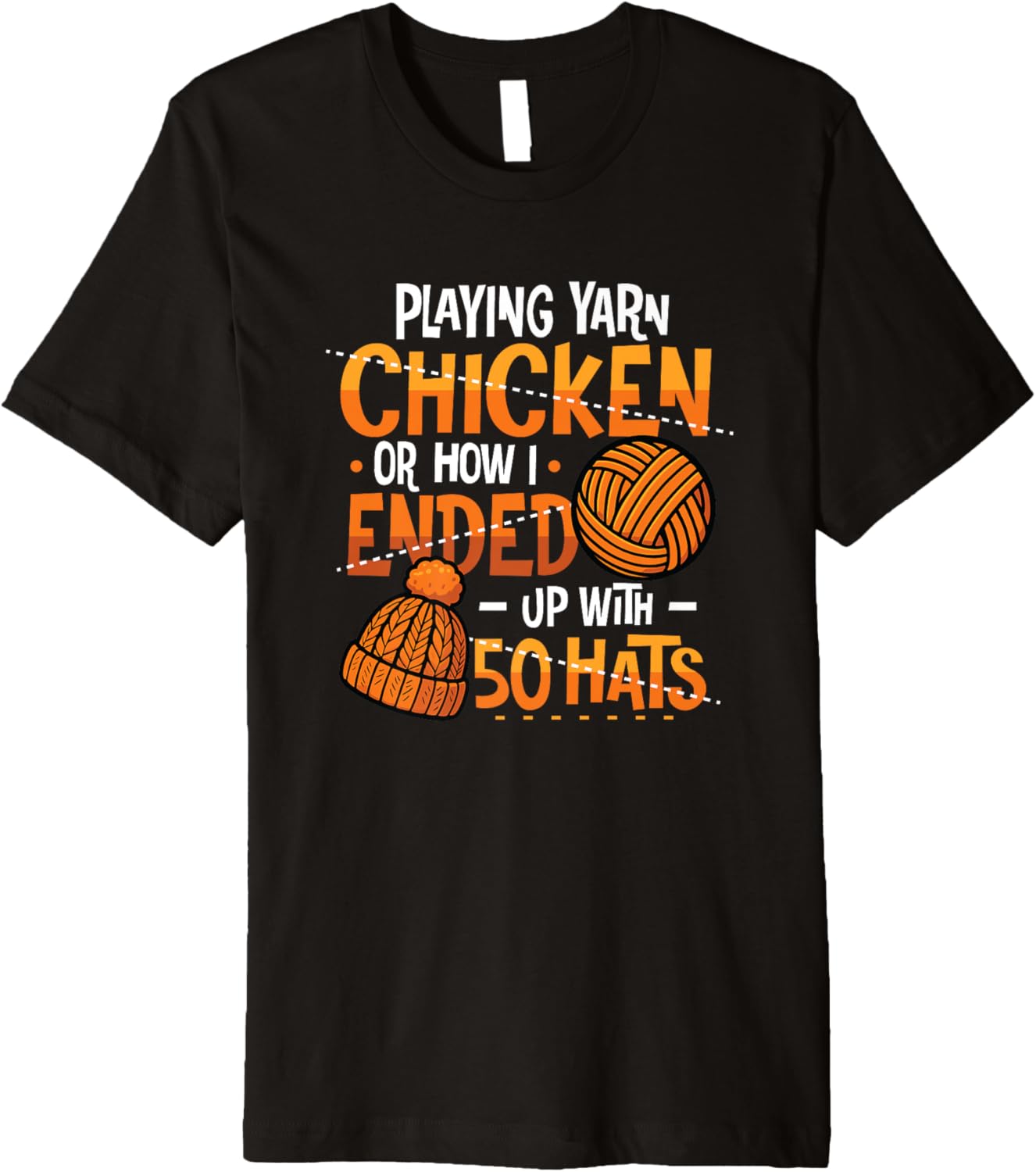 Playing Yarn Chicken Funny Knitting Crochet Yarn Premium