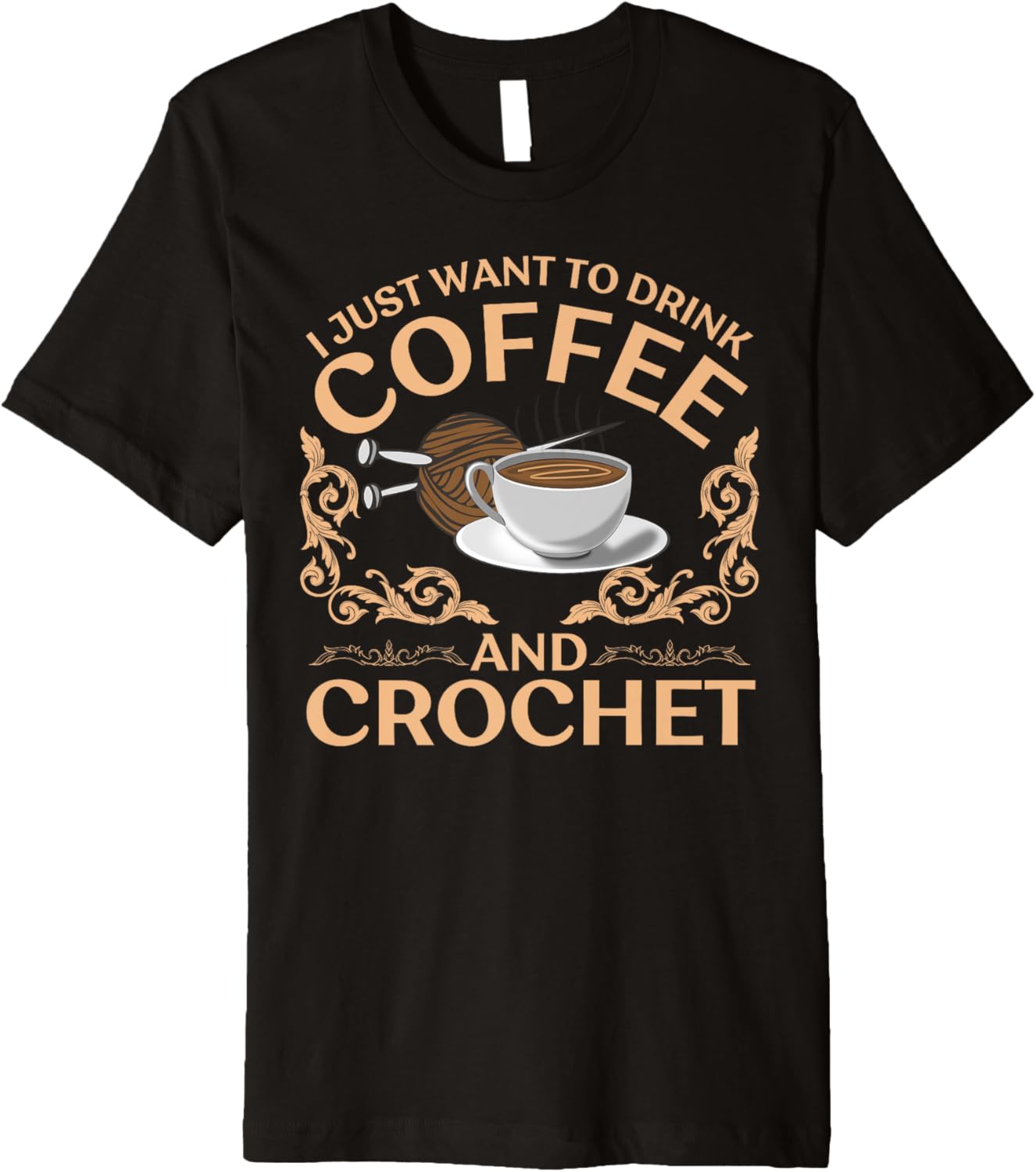 Funny Yarn For Men Women Crochet Knitter Yarn Lovers Coffee Premium