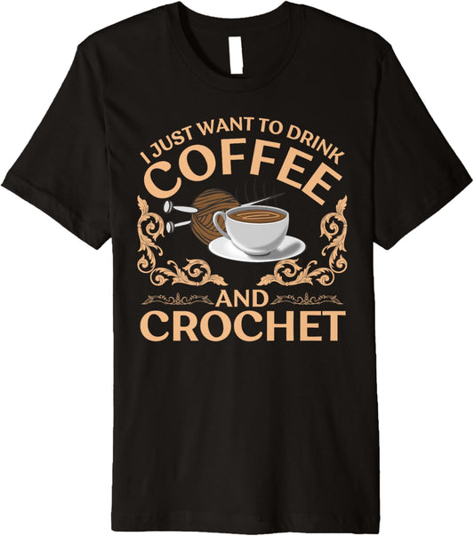 Funny Yarn For Men Women Crochet Knitter Yarn Lovers Coffee Premium