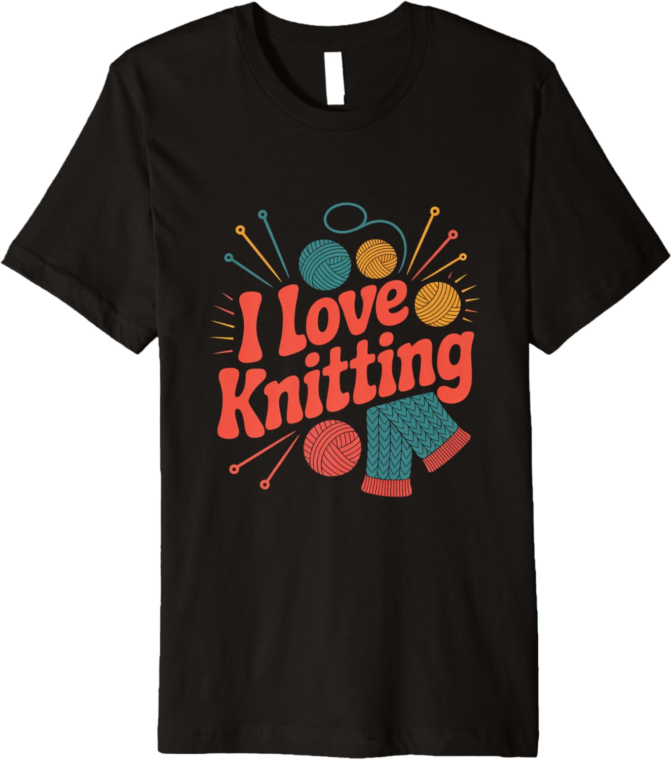 I Love Knitting Yarn Needles Creative Premium
