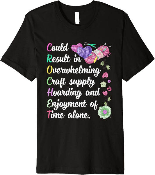 Funny Knitting Crocheting Yarn Quotes Premium