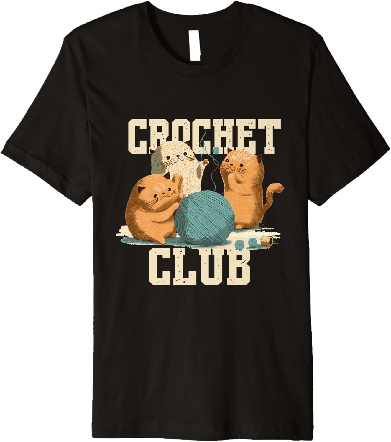 Funny Crochet Club | Kittens Playing With Yarn | Knitting Premium