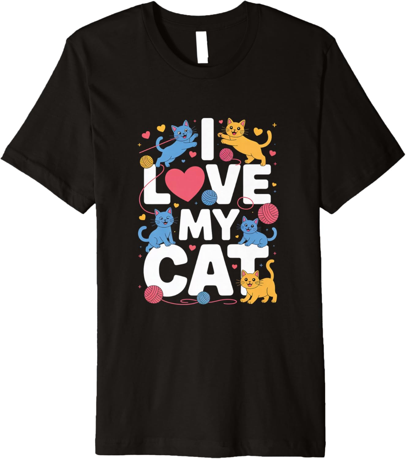 I Love My Cat Cute Kittens Heart Yarn Premium