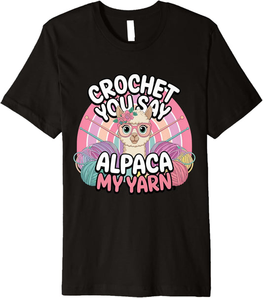 Crochet Alpaca My Yarn Funny Llama Premium