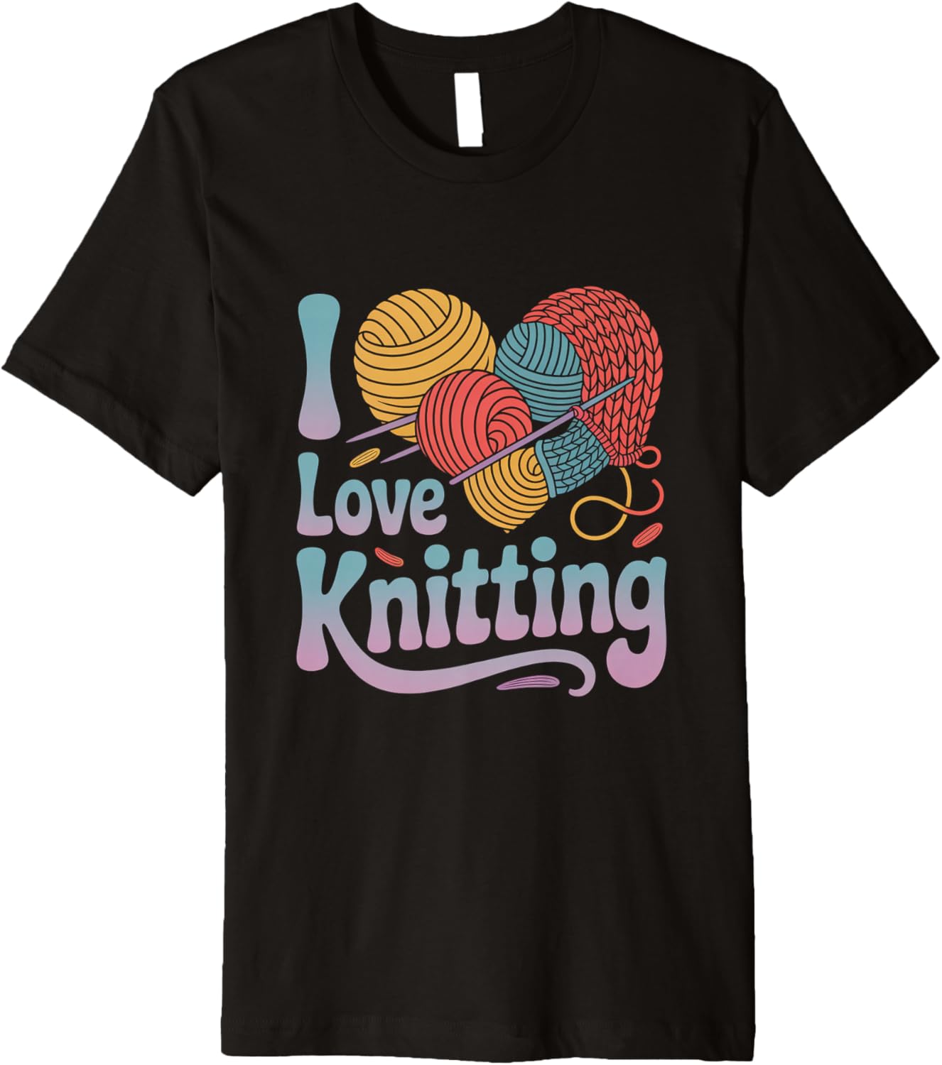 I Love Knitting Enthusiast Yarn Lover Premium
