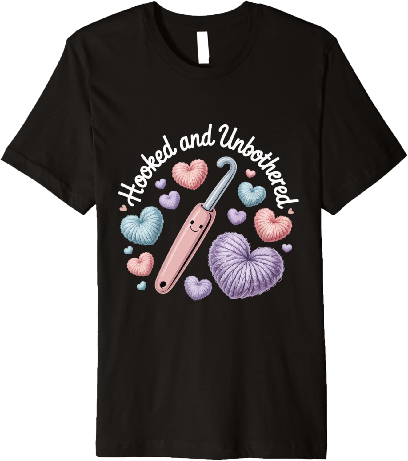 Hooked and Unbothered Crochet Mood Chill Yarn Lovers Crafter Premium