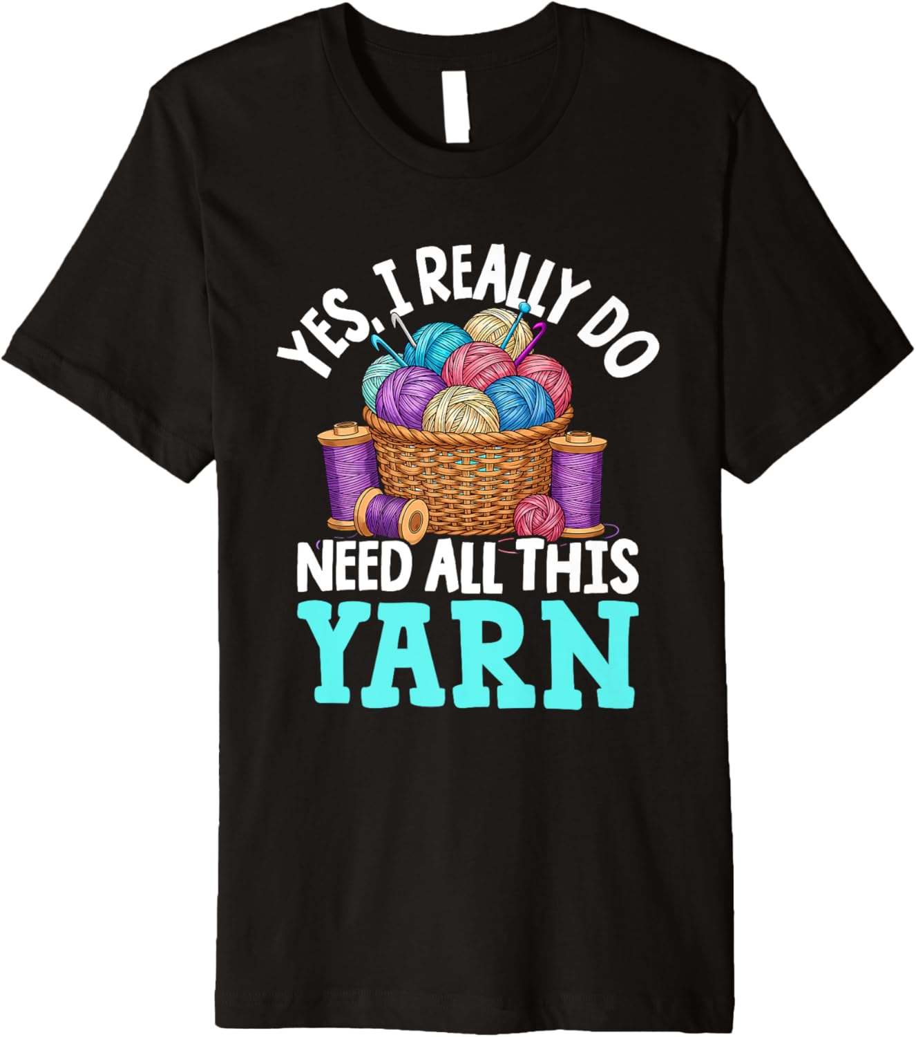 Colorful Yarn Basket Knitting Lover's Dream Premium