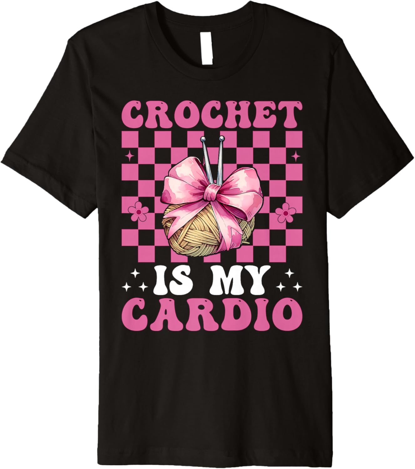 Crochet is My Cardio Crocheting Crocheter Knitting Yarn Girl Premium