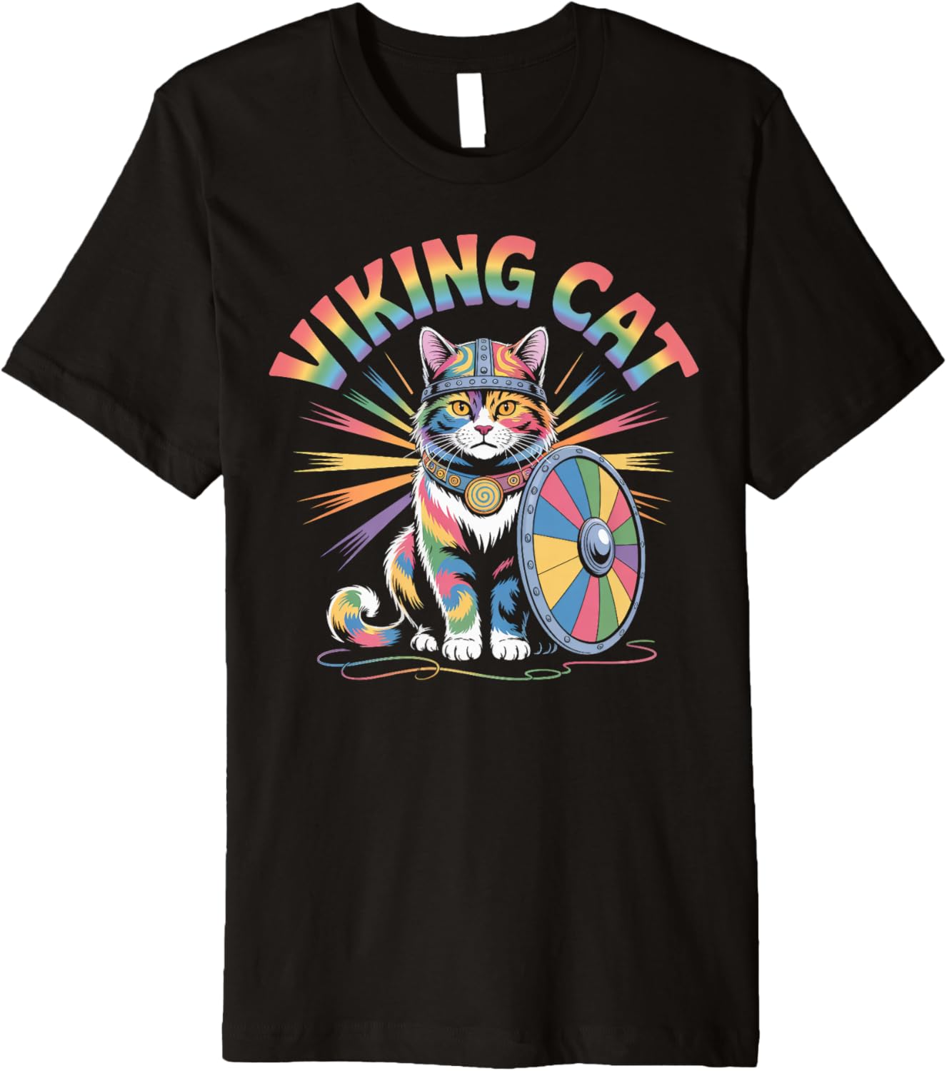 Viking Cat Shield Helmet Yarn Ball Warrior Premium