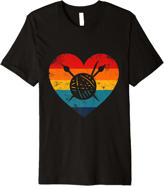 Love Knitting Yarn Craft Crochet Hobby Knitter Premium