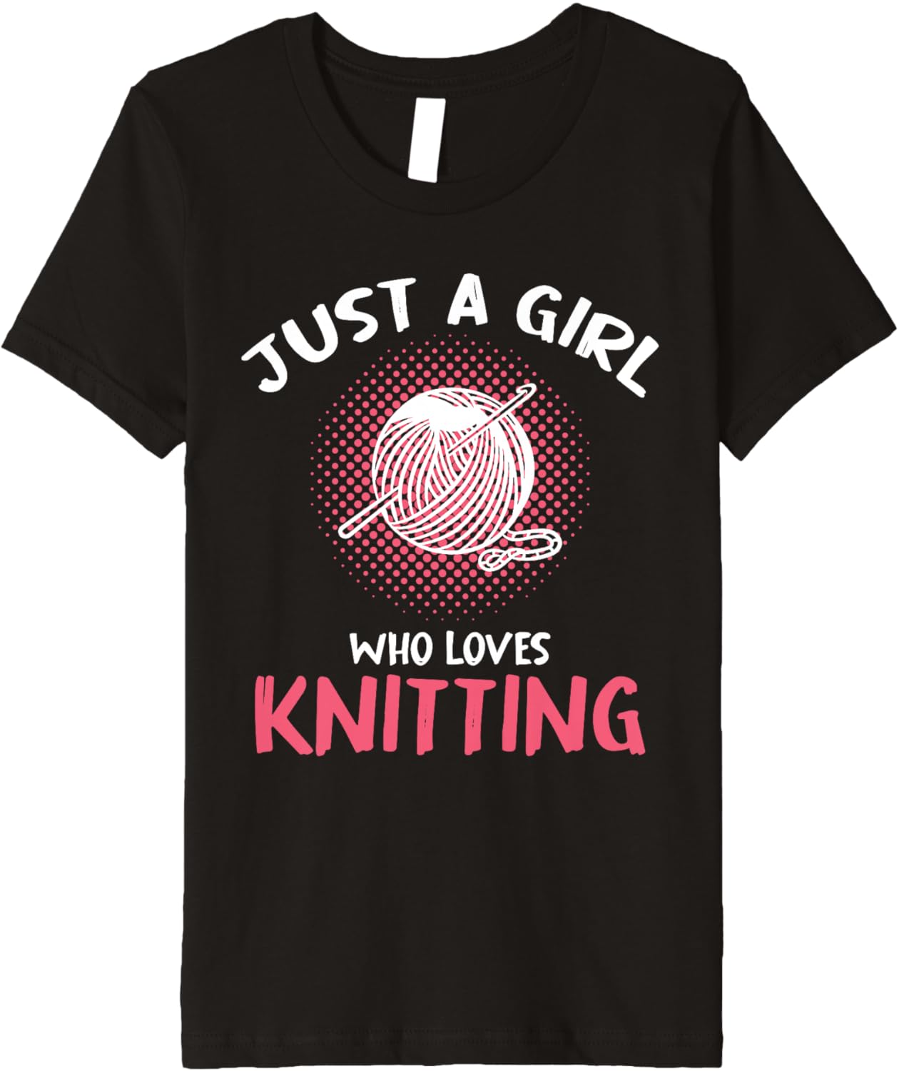 Just A Girl Who Loves Knitting Yarn Premium