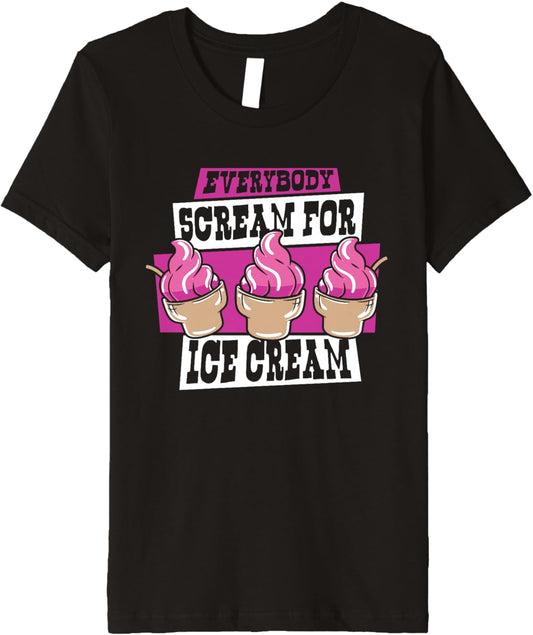 Everybody Scream For Ice Cream Maker Gelato Lover Ice Cream Premium