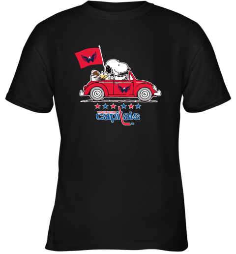 The Snoopy And Woodstock Ride The Washington Capitals Car Youth T Shirt