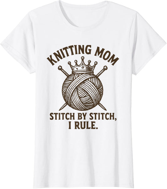 Knitting Mom Yarn Queen Vintage Funny Yarn Ball