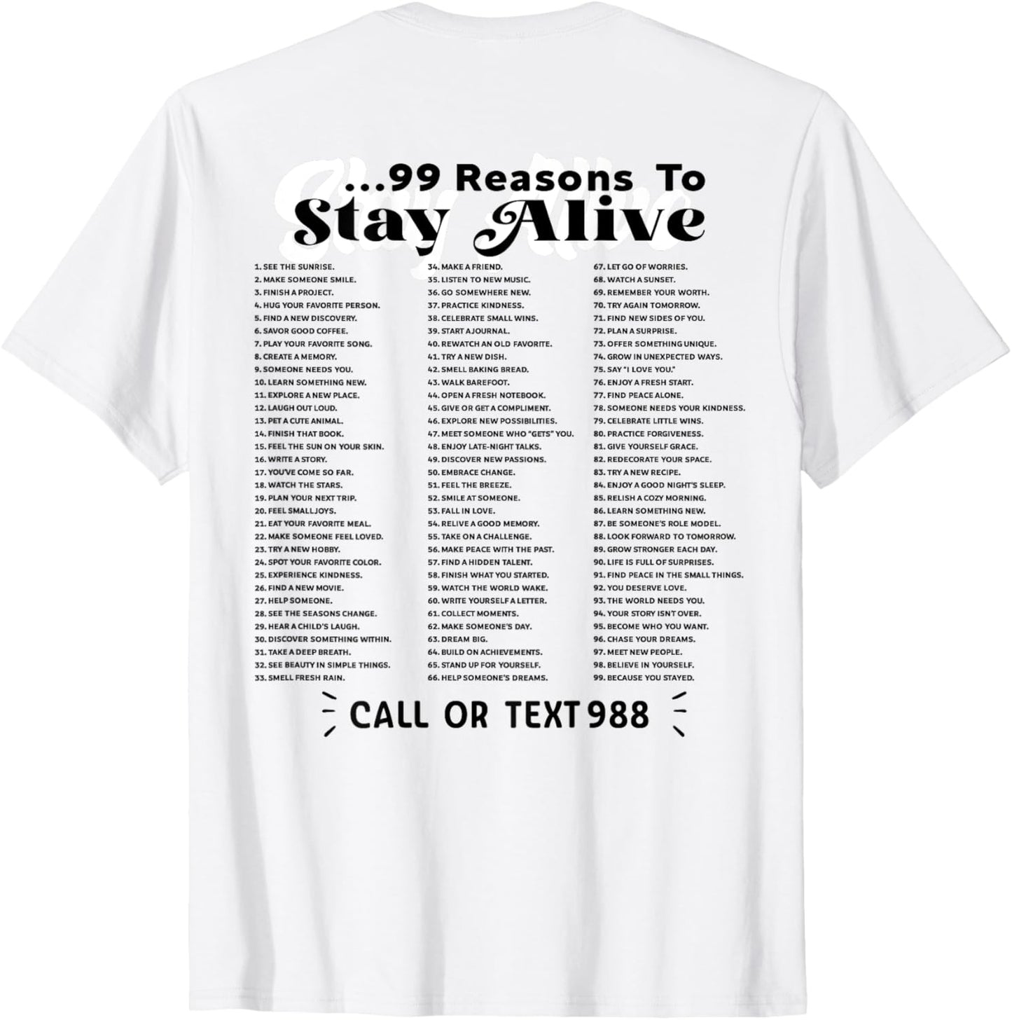 List Of 99 Reasons To Stay Alive   Mental Health Awareness