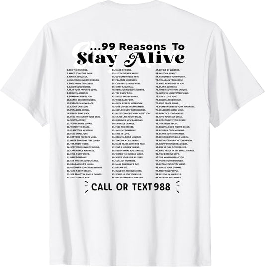 List Of 99 Reasons To Stay Alive   Mental Health Awareness