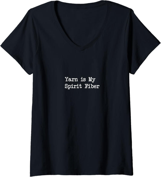 Womens Yarn is My Spirit Fiber Funny Yarn Quotes V-Neck