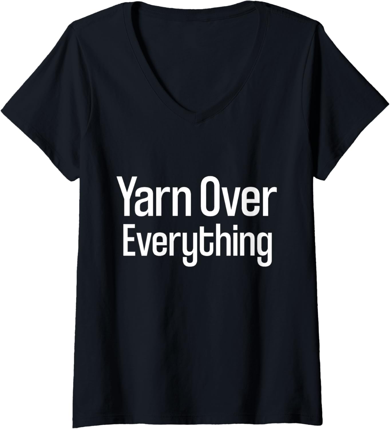 Womens Yarn Over Everything V-Neck