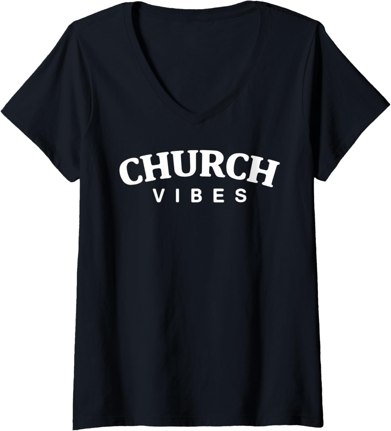 Womens Church Vibes   Christian Clothing V Neck