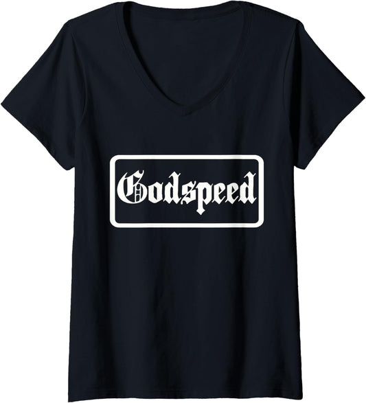 Womens GODSPEED   Inspirational V Neck