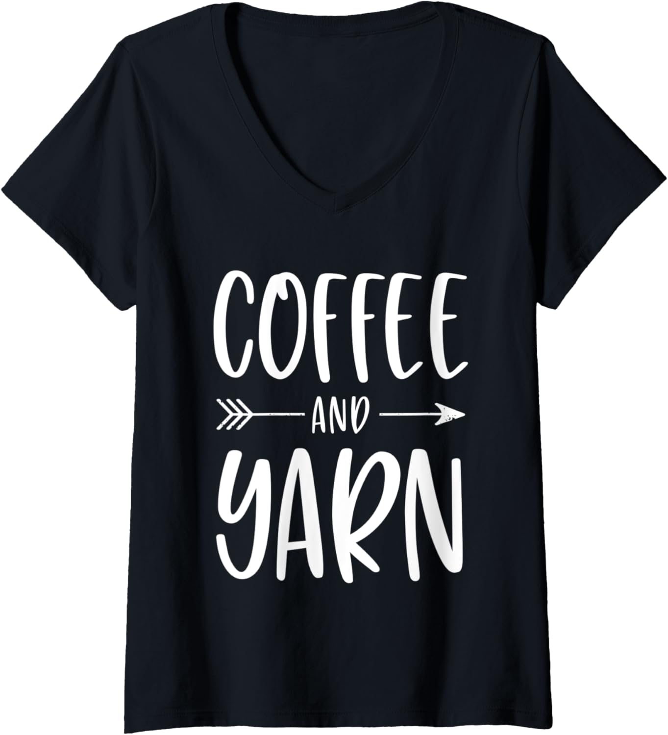 Womens Coffee And Yarn V-Neck