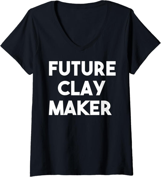 Womens Future Clay Maker V-Neck