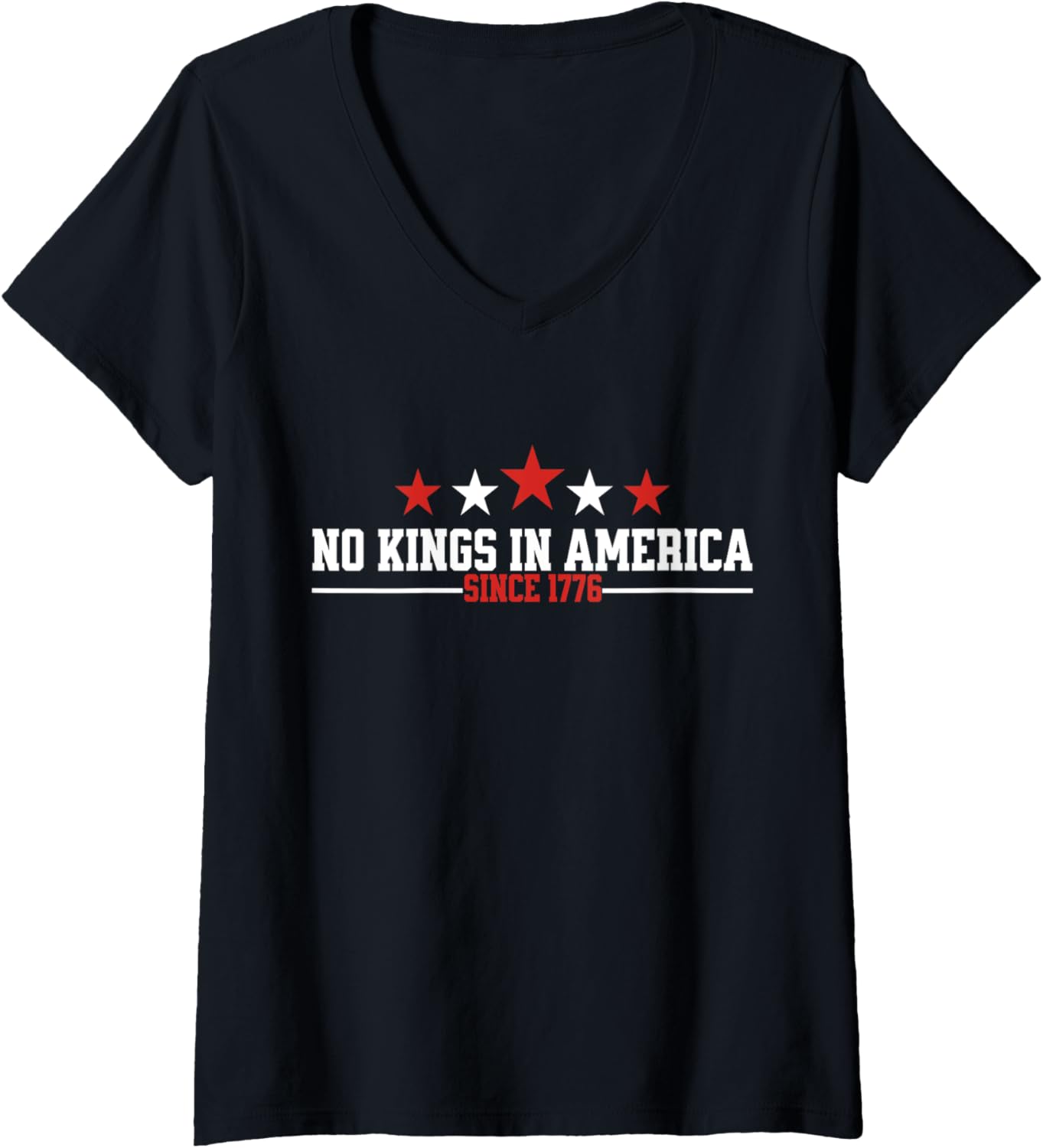 Womens Patriotic Pro Democracy Protest June 14 No Kings In America V Neck